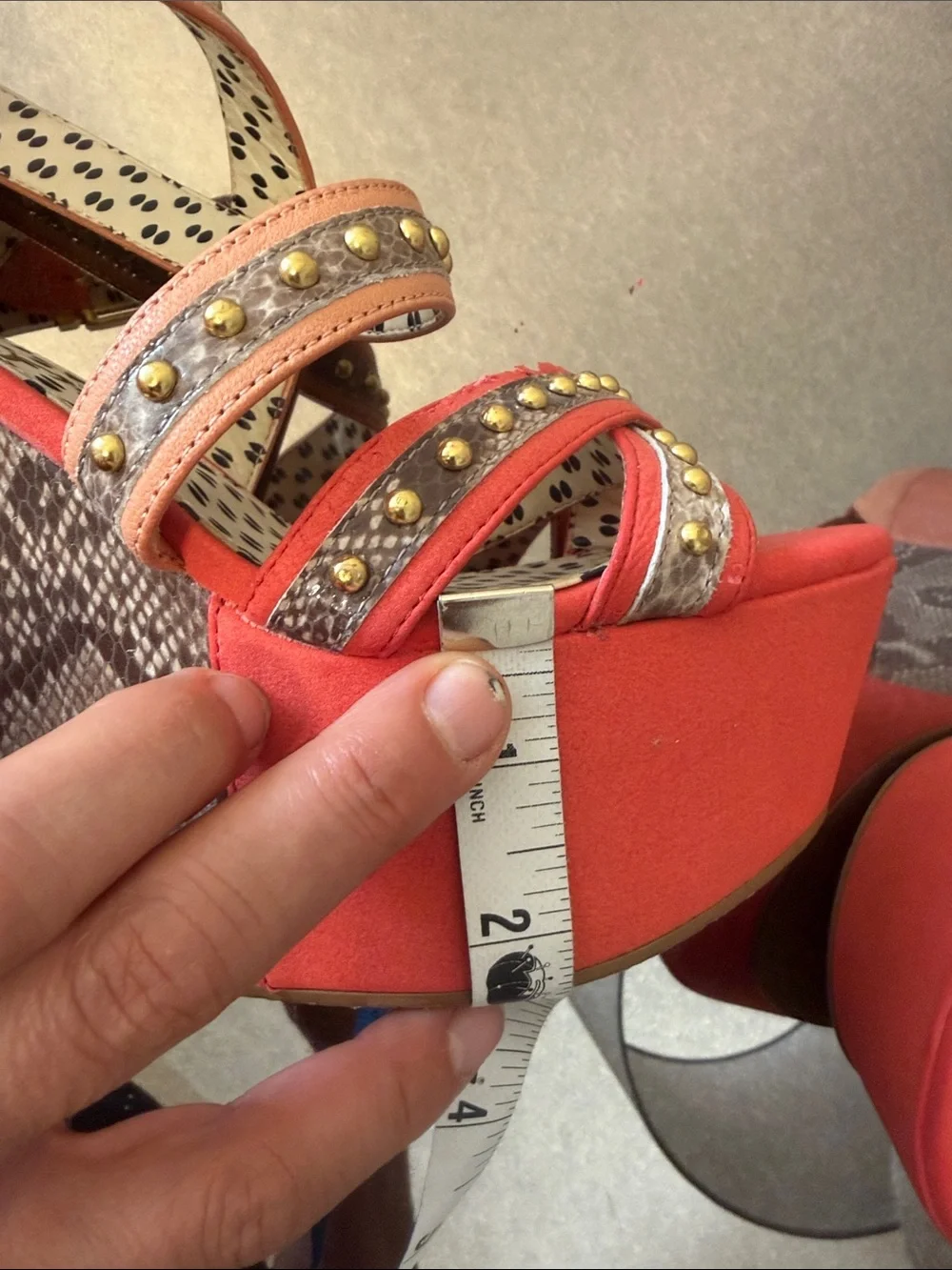 Jessica Simpson Women's Coral Platform Wedge Sandals with Studded Straps 37